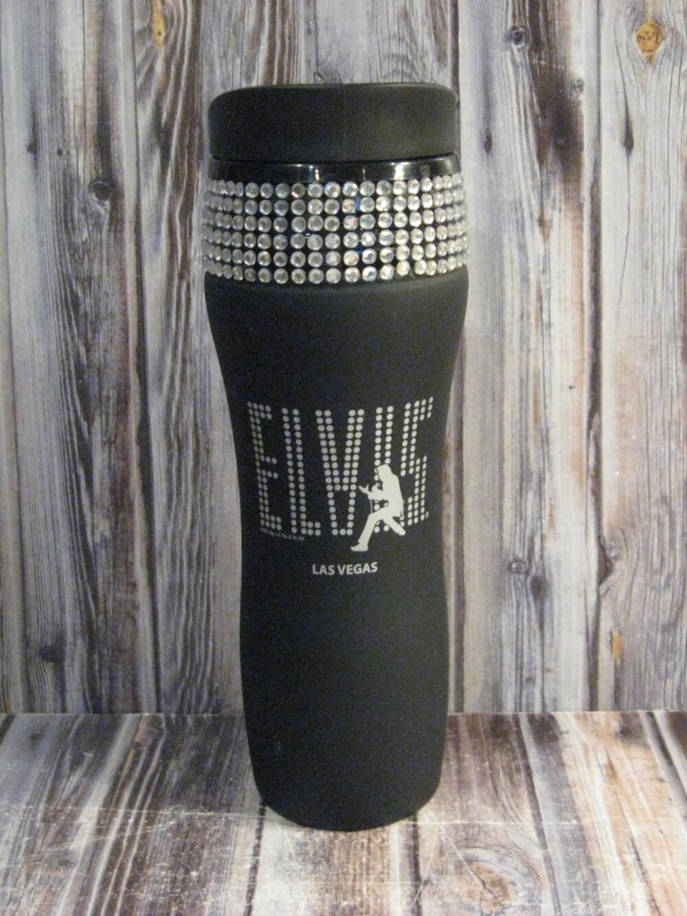 ELVIS LAS VEGAS TRAVEL TUMBLER WITH 294 RHINESTONES!